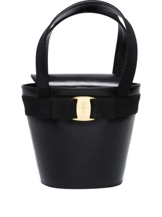 Ferragamo 1980-1990s Vara ribbon handbag - Black