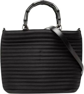 Gucci Pre-owned Handbags, female, Black, Size: ONE SIZE Pre-owned Quilted Satchel