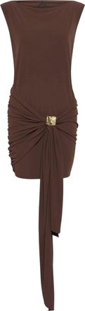 Marella Brown Scena Structured Mini Brown Dress