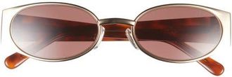 DEZI Naomi Rectangular Sunglasses in Tortoise/Cognac at Nordstrom