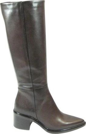 Mjus L39303 Long Boot - Dames - Laarzen met Hak - Bruin - 38 EU - Leer - Schoenen