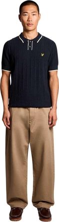 Lyle & Scott Polohemd van piqu&eacute; voor heren (Donkere marine)