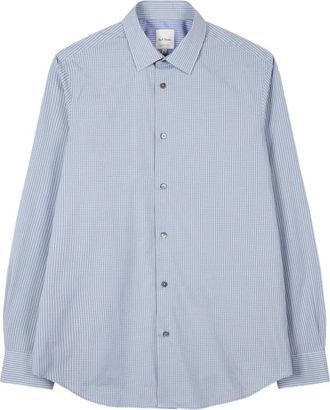Paul Smith Overhemd met gingham ruit - Blauw