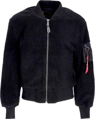 Alpha Industries Sherpa Teddy Zwart Jack Mannen - Heren - Bomber jackets - Zwart - M - Polyester - Jassen