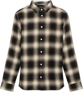 AllSaints Hombre, Camisas, Marr&oacute;n, Talla: S