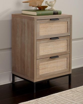 Jamie Young Co. Reed 3-Drawer Side Table