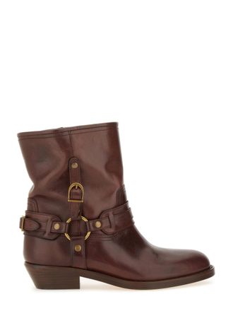 Isabel Marant Brown Solid Leather Boots