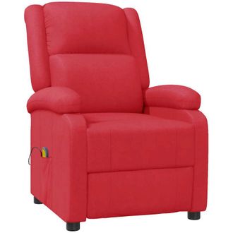 vidaXL Poltrona Massaggiante Rossa in Similpelle vidaXL