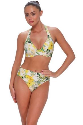 Sunsets Muse Halter Bikini Swimsuit Top - DD Cup in Isla Soleil Crepe at Nordstrom, Size 40