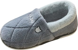 Generic Mens Slippers Slip Ons Fleece Non-Slip Indoor & Outdoor Slippers Mens Wide Fit Stylish Cozy Casual House Shoes Men Memory Foam Funny Low Heel Soft Sol