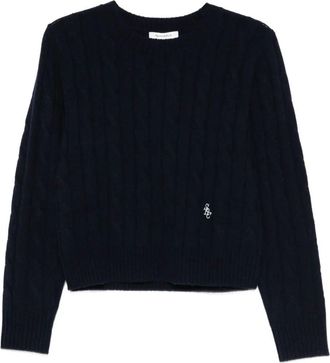 Sporty & Rich Src Cableknit Cashmere Sweater