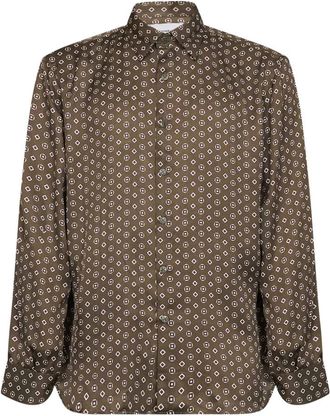 Costumein Shirts - Heren - Casual Overhemden - Bruin - L - Overhemden
