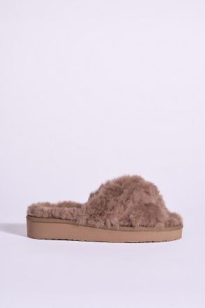 Minnetonka Teddy Crossband Slide Slippers