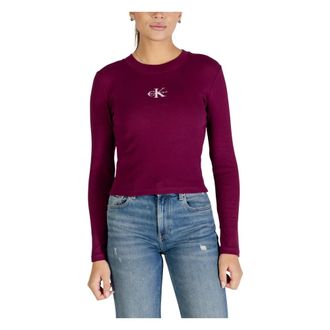 Calvin Klein Jeans Mujer, Camisetas, Rojo, Talla: M