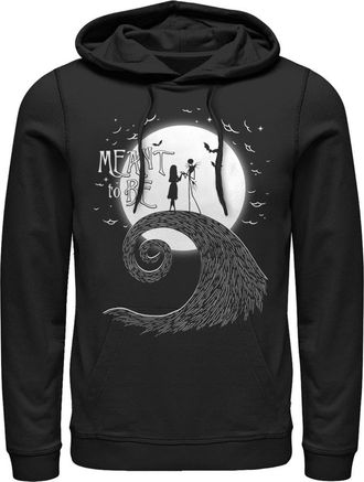 The Nightmare Before Christmas Mens The Nightmare Before Christmas Halloween Jack Skellington Sally Meant to Be Pull Over Hoodie in Black at Nordstrom, Size Xxx-Large