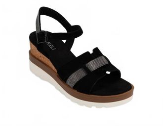 Vaneli Womens Caitlin Wedge Sandals In Black