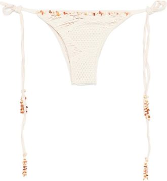 PatBo Beaded Tie Bikini Bottom