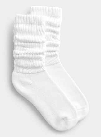 Simons Womens Ribbed slouchy socks Made in Portugal