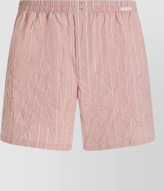 Dolce & Gabbana striped embossed swim shorts soft viscose