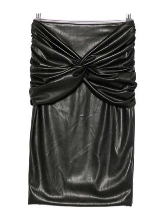 Elisabetta Franchi Faux Leather Midi Skirt