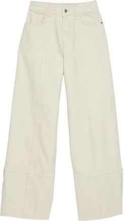&Aacute;eron Broek met wijde pijpen - Beige