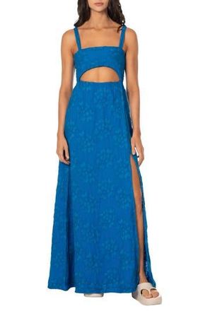 Maaji Poet Cutout Embroidered Cover-Up Dress in Bright Blue at Nordstrom Rack, Size Medium