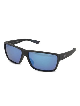 Maui Jim Uila zonnebril met rechthoekig montuur - Zwart