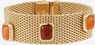 Gas Bijoux Flexibles breites Armband mit Steinen Totem GM