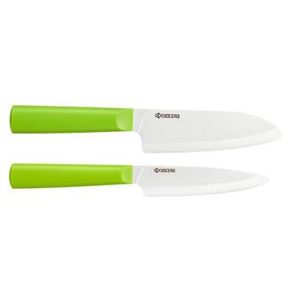 Kyocera INNOVATIONwhite 2 Piece Ceramic Knife Set in Green at Nordstrom