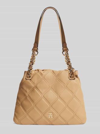 Tommy Hilfiger Henkeltasche mit Ketten-Details in Beige, Gr&ouml;&szlig;e 1