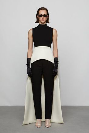 Et Ochs Beckett Knit Combo Top in Black/ivory at Nordstrom, Size 10