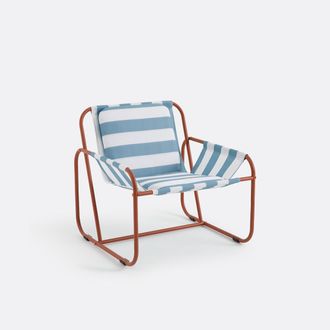 La Redoute Interieurs Tuinstoel, staalmetaal en gestreepte stof, Zilly