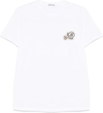 Moncler Maglia T-shirt - Heren - T-shirts - Wit - 2XL - Katoen - Tops