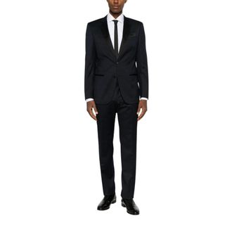 HUGO BOSS Kostuums, Heren, Blauw, M, Single Breasted Suit