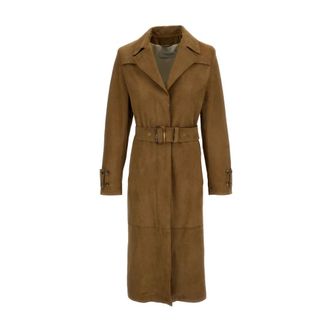 Golden Goose Belted Trench Coat - female - Golden Goose - Trench Coats - Brown - M - Coats