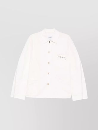 Givenchy long sleeve denim cotton jacket with pocket