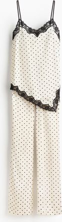 H&M Satinpyjama - White