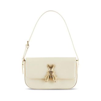 Patrizia Pepe Tassen, Dames, Wit, ONE Size, Wol, Mini Schoudertas