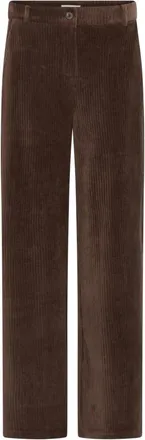 Ichi Ichi, Broeken, Dames, Bruin, 2Xl, Rechte broek