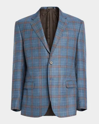 Emporio Armani Men & apos;s Oversized Plaid Sport Coat