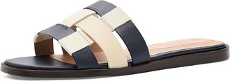 Cole Haan Go-to Ensley Slide Womens Sandals Midnight/Alabaster Leather : 10.5 B - Medium