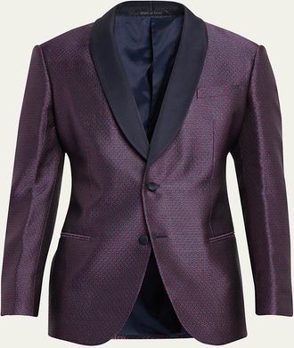 Giorgio Armani Mens Jacquard Shawl Blazer