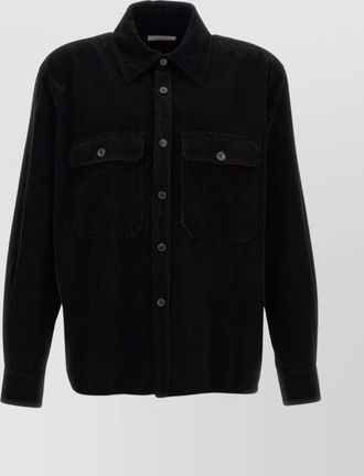 Saint Laurent velvet corduroy shirt with chest pockets