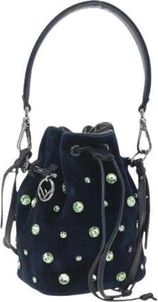 Fendi Pre-owned Fabric Bucket Bag - Dames - Vintage Tas - Blauw - ONE Size - Vintage