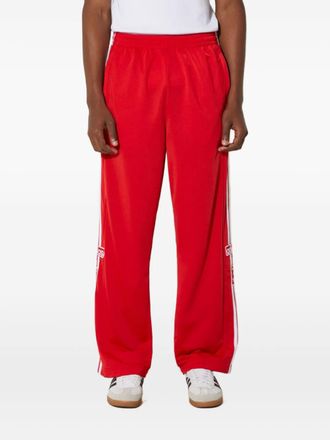 adidas three-stripe side-button trousers - men - Recycled Polyester - M - Red