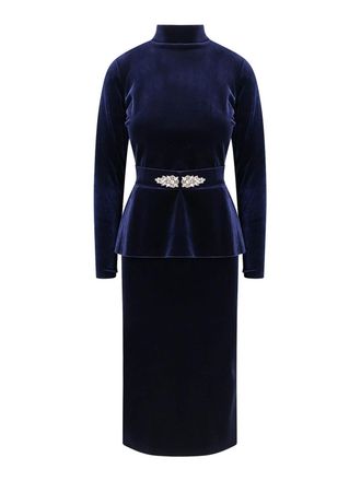 La Petite Robe Di Chiara Boni Haby Velvet Sheath Dress