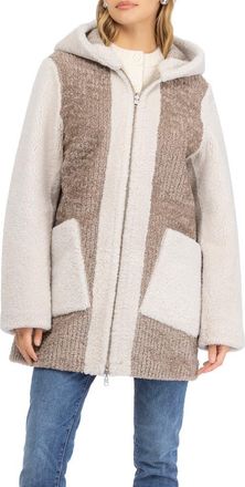 Gorski Genuine Shearling Zip Long Parka, Reversible in Sand/beige at Nordstrom, Size X-Large