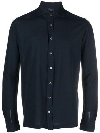 Barba long-sleeve cotton shirt - men - Cotton - 52 - Blue