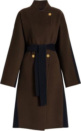 Alberta Ferretti Alberta Ferretti lange jas van wol en kasjmier
