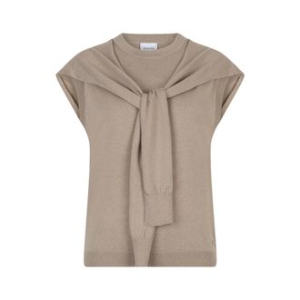 Dante6 Fraya Double-layered Sweat - Dames - Truien - Beige - Maat: XS Katoen